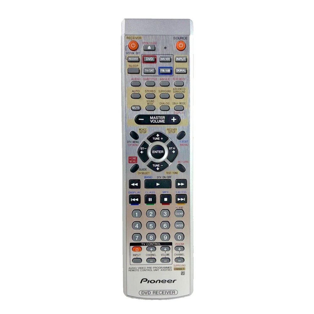 Pioneer  AXD7363 Replacement Silver Audio/Video Remote Tested